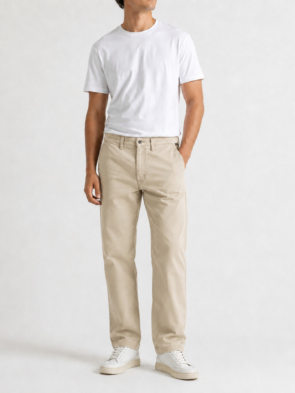 Vans Men's Y2K Beige Casual Chinos Cotton Blend Comfort Fit -Size 32